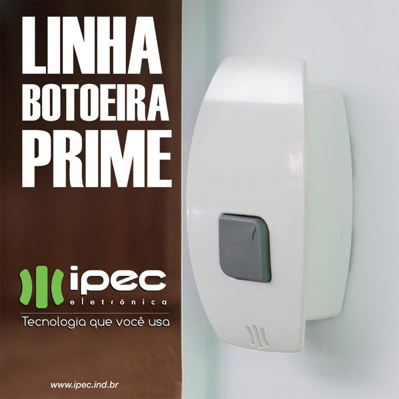 Botoeira Prime Rx 1a Acionador Af12 Com Receptor Branco Ipec