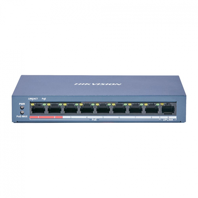 Switch POE não gerenciado Fast Ethernet de 8 portas DS-3E0109P-E/M (B) Hikvision